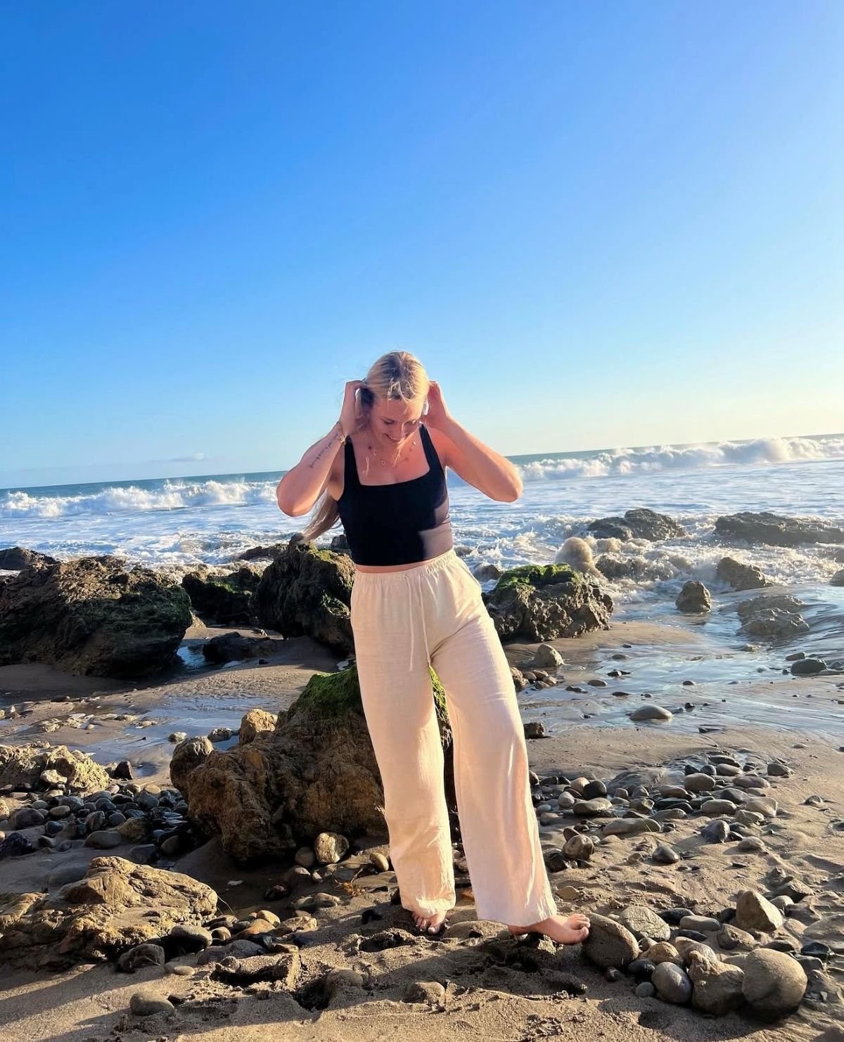 AIFS Teilnehmerin am Strand